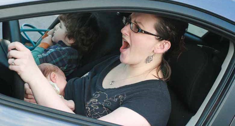 No nursing while the car is moving!
