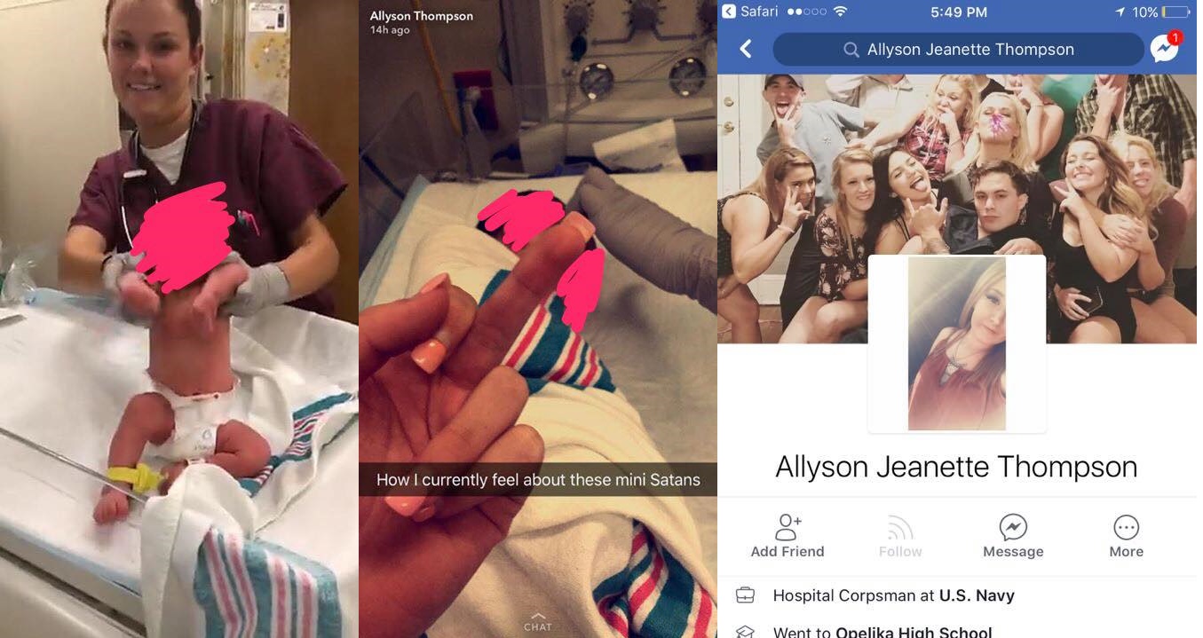 Naval hospital removes employees after disturbing photos with newborns go viral