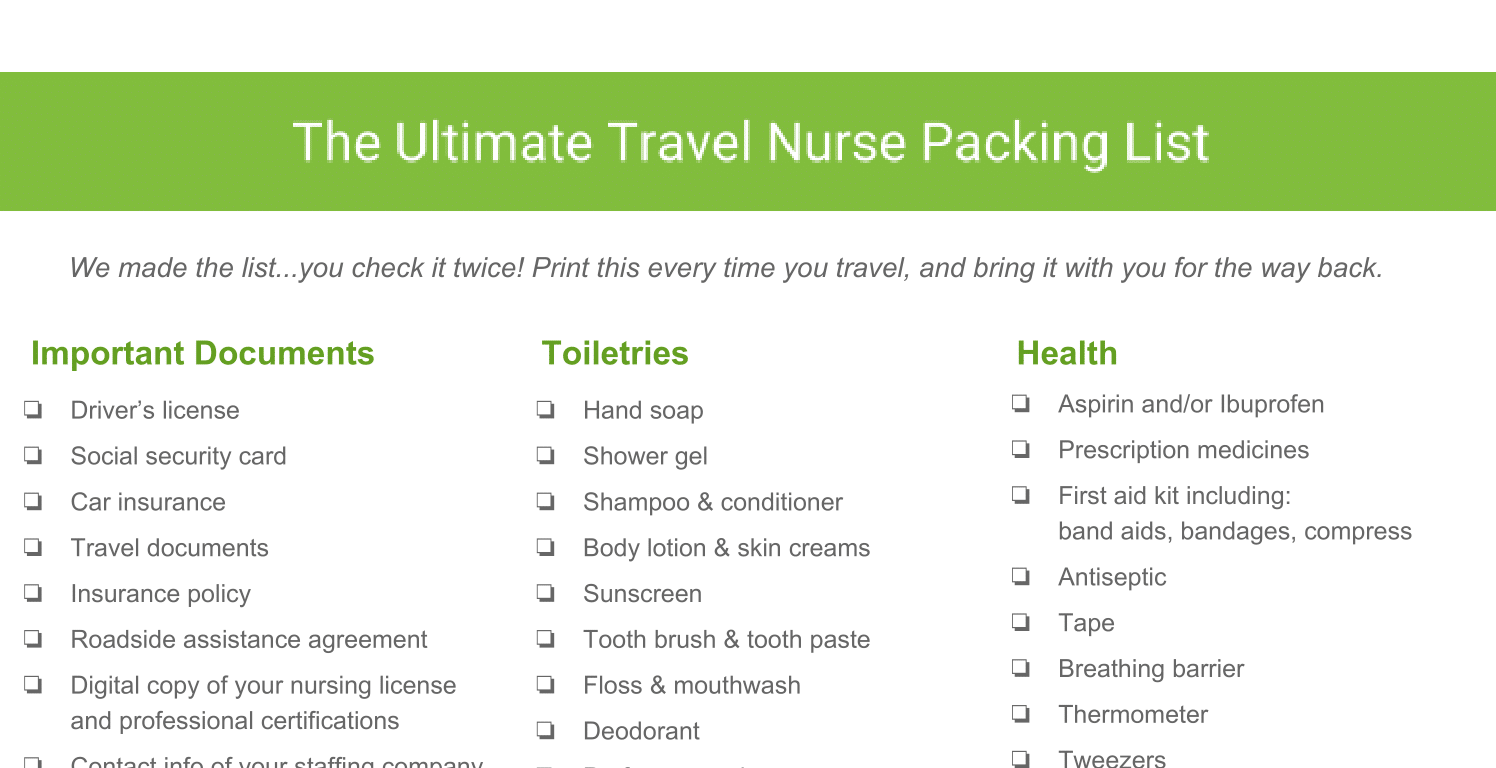 travel nurse schedule c