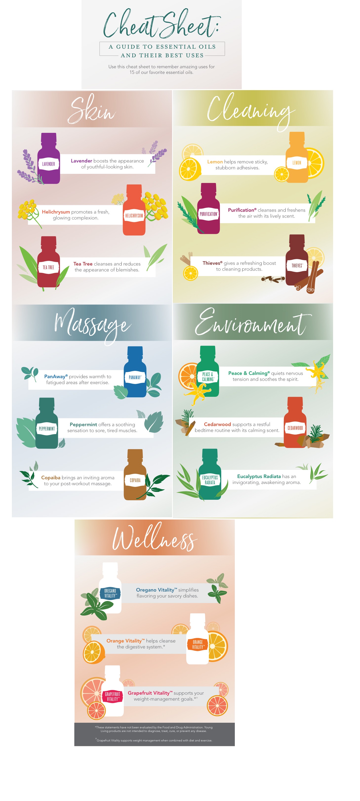 Cheat sheet: A guide to essential oils and their best uses