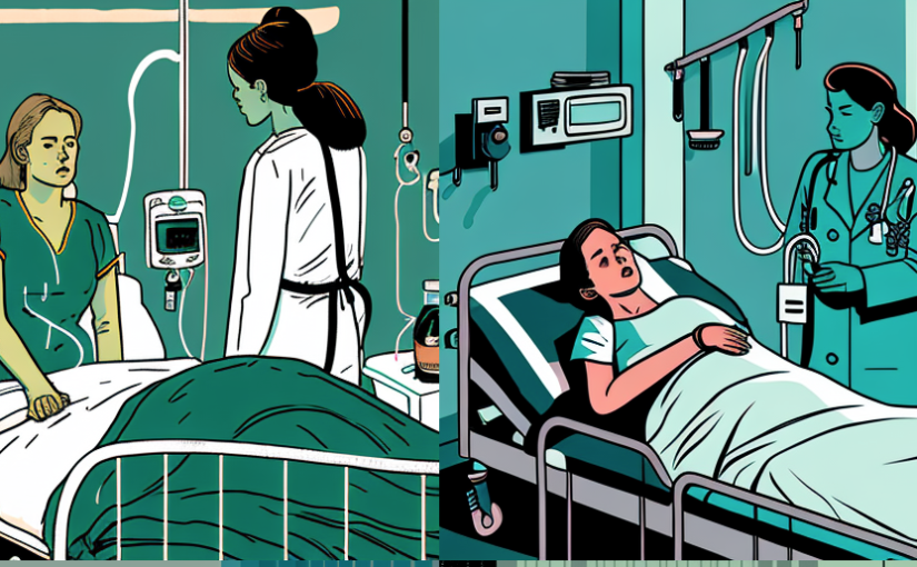 Nurse caring for a patient with suspected appendicitis